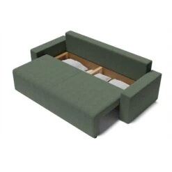 Canapé Droit ALMA Convertible Tissu Vert 3 Places -Maison Jardin Élégance canape droit alma convertible tissu vert 3 places 4