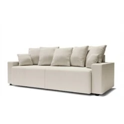 Canapé Droit ALMA Convertible Velours Côtelé Beige 3 Places 12 Canapé Droit ALMA Convertible Velours Côtelé Beige 3 Places -Maison Jardin Élégance canape droit alma convertible velours cotele beige 3 places 2