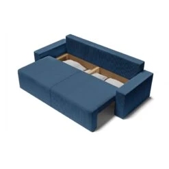 Canapé Droit ALMA Convertible Velours Côtelé Bleu Cobalt 3 Places 14 Canapé Droit ALMA Convertible Velours Côtelé Bleu Cobalt 3 Places -Maison Jardin Élégance canape droit alma convertible velours cotele bleu cobalt 3 places 4