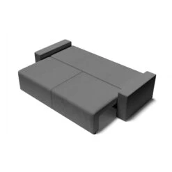 Canapé Droit ALMA Convertible Velours Côtelé Gris Souris 3 Places -Maison Jardin Élégance canape droit alma convertible velours cotele gris souris 3 places 3