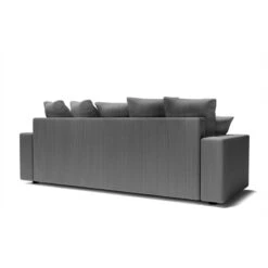 Canapé Droit ALMA Convertible Velours Côtelé Gris Souris 3 Places -Maison Jardin Élégance canape droit alma convertible velours cotele gris souris 3 places 5