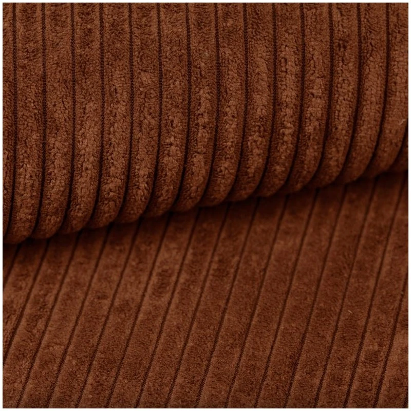 Canapé Droit ALMA Convertible Velours Côtelé Terracotta 3 Places 8 Canapé Droit ALMA Convertible Velours Côtelé Terracotta 3 Places – Image 8