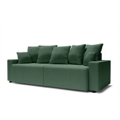 Canapé Droit ALMA Convertible Velours Côtelé Vert 3 Places 12 Canapé Droit ALMA Convertible Velours Côtelé Vert 3 Places -Maison Jardin Élégance canape droit alma convertible velours cotele vert 3 places 2