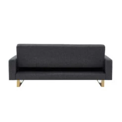 Canapé Droit Auguste Droit Convertible 3 Places Tissu Chiné Gris -Maison Jardin Élégance canape droit auguste droit convertible 3 places tissu chine gris 5