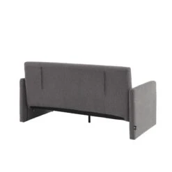 Canapé Droit JADE En Tissu Bouclette Gris Convertible 3 Places -Maison Jardin Élégance canape droit jade en tissu bouclette gris convertible 3 places 4