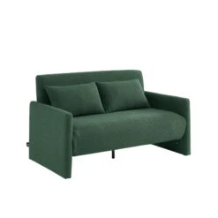 Canapé Droit JADE En Tissu Bouclette Vert Convertible 2 Places 10 Canapé Droit JADE En Tissu Bouclette Vert Convertible 2 Places -Maison Jardin Élégance canape droit jade en tissu bouclette vert convertible 2 places 2
