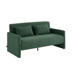 Canapé Droit JADE En Tissu Bouclette Vert Convertible 3 Places 10 Canapé Droit JADE En Tissu Bouclette Vert Convertible 3 Places -Maison Jardin Élégance canape droit jade en tissu bouclette vert convertible 3 places 2