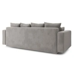 Canapé Droit KRISTI Convertible Velours Côtelé Gris Clair 3 Places -Maison Jardin Élégance canape droit kristi convertible velours cotele gris clair 5