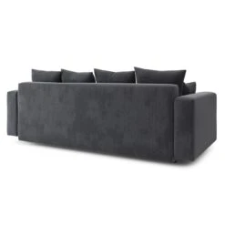Canapé Droit KRISTI Convertible Velours Côtelé Gris Souris 3 Places -Maison Jardin Élégance canape droit kristi convertible velours cotele gris souris 5