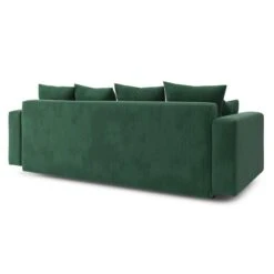 Canapé Droit KRISTI Convertible Velours Côtelé Vert 3 Places -Maison Jardin Élégance canape droit kristi convertible velours cotele vert 3 places 5