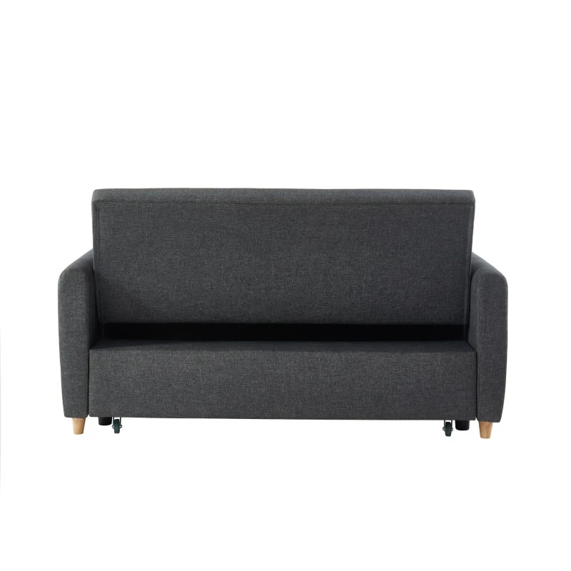 Canapé Droit LAURA En Tissu Anthracite Convertible 3 Places 7 Canapé Droit LAURA En Tissu Anthracite Convertible 3 Places – Image 7
