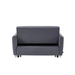 Canapé Droit LAURA En Velours Gris Convertible 2 Places -Maison Jardin Élégance canape droit laura en velours gris convertible 2 places 6