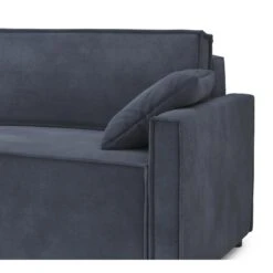 Canapé Droit MAGGY Convertible Tissu Bleu Nuit 3 Places -Maison Jardin Élégance canape droit maggy convertible tissu bleu 3 places 6