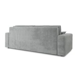 Canapé Droit MARIUS Convertible Velours Côtelé Gris -Maison Jardin Élégance canape droit marius convertible velours cotele gris 5