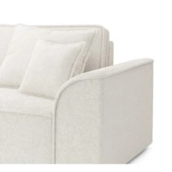 Canapé Droit MARTY Fixe Tissu Bouclette Blanc 3 Places -Maison Jardin Élégance canape droit marty fixe tissu bclette blanc 3 places 4