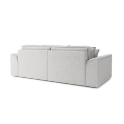 Canapé Droit MARTY Fixe Tissu Bouclette Gris Clair 3 Places -Maison Jardin Élégance canape droit marty fixe tissu bclette gris 3 places 3