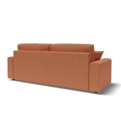 Canapé Droit MILO Convertible Tissu Rouille 3 Places -Maison Jardin Élégance canape droit milo convertible tissu rouille 3 places 5