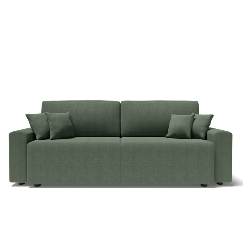 Canapé Droit MILO Convertible Tissu Vert 3 Places 2 Canapé Droit MILO Convertible Tissu Vert 3 Places – Image 2