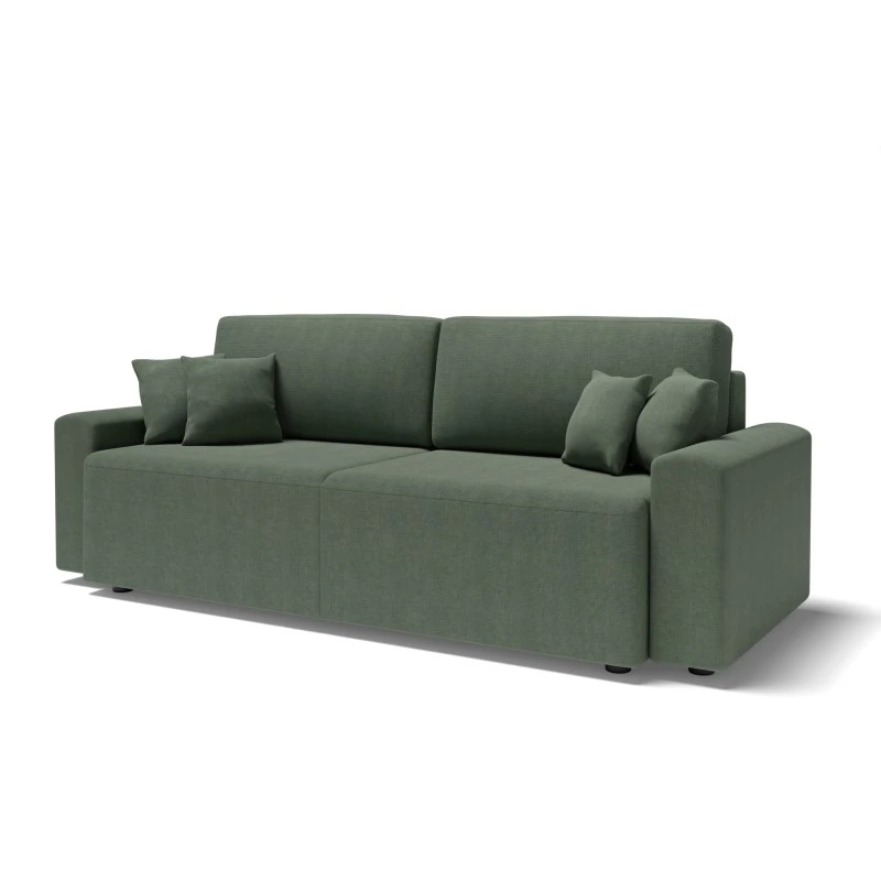 Canapé Droit MILO Convertible Tissu Vert 3 Places 3 Canapé Droit MILO Convertible Tissu Vert 3 Places – Image 3