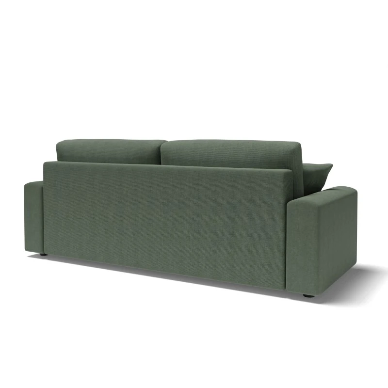 Canapé Droit MILO Convertible Tissu Vert 3 Places 6 Canapé Droit MILO Convertible Tissu Vert 3 Places – Image 6