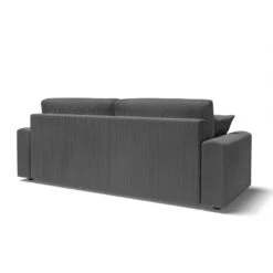Canapé Droit MILO Convertible Velours Côtelé Gris Souris 3 Places -Maison Jardin Élégance canape droit milo convertible velours cotele gris souris 3 places 5
