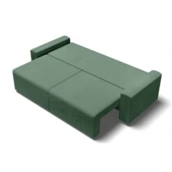 Canapé Droit MILO Convertible Velours Côtelé Vert 3 Places -Maison Jardin Élégance canape droit milo convertible velours cotele vert 3 places 3
