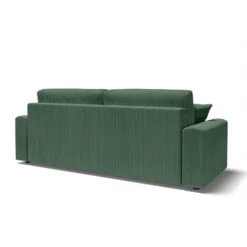 Canapé Droit MILO Convertible Velours Côtelé Vert 3 Places -Maison Jardin Élégance canape droit milo convertible velours cotele vert 3 places 5