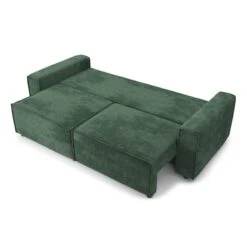 Canapé Droit MIRA Convertible Velours Côtelé Vert 3 Places 11 Canapé Droit MIRA Convertible Velours Côtelé Vert 3 Places -Maison Jardin Élégance canape droit mira convertible velours cotele vert 3 places 3