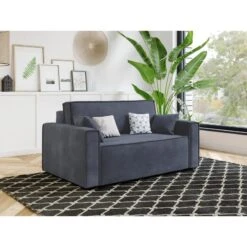 Canapé Droit MIRA Fixe Tissu Bleu Nuit 2 Places 13 Canapé Droit MIRA Fixe Tissu Bleu Nuit 2 Places -Maison Jardin Élégance canape droit mira fixe tissu bleu 2 places 6