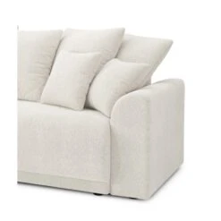 Canapé Droit NOVA Convertible Tissu Bouclette Blanc 3 Places -Maison Jardin Élégance canape droit nova convertible tissu bouclette blanc 6