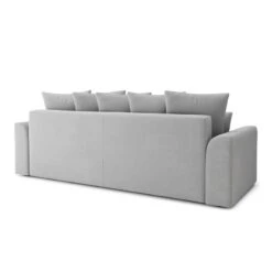 Canapé Droit NOVA Convertible Tissu Gris 3 Places -Maison Jardin Élégance canape droit nova convertible tissu gris 5