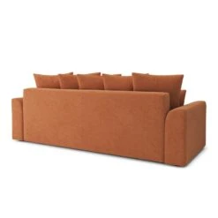 Canapé Droit NOVA Convertible Tissu Rouille 3 Places -Maison Jardin Élégance canape droit nova convertible tissu rouille 5