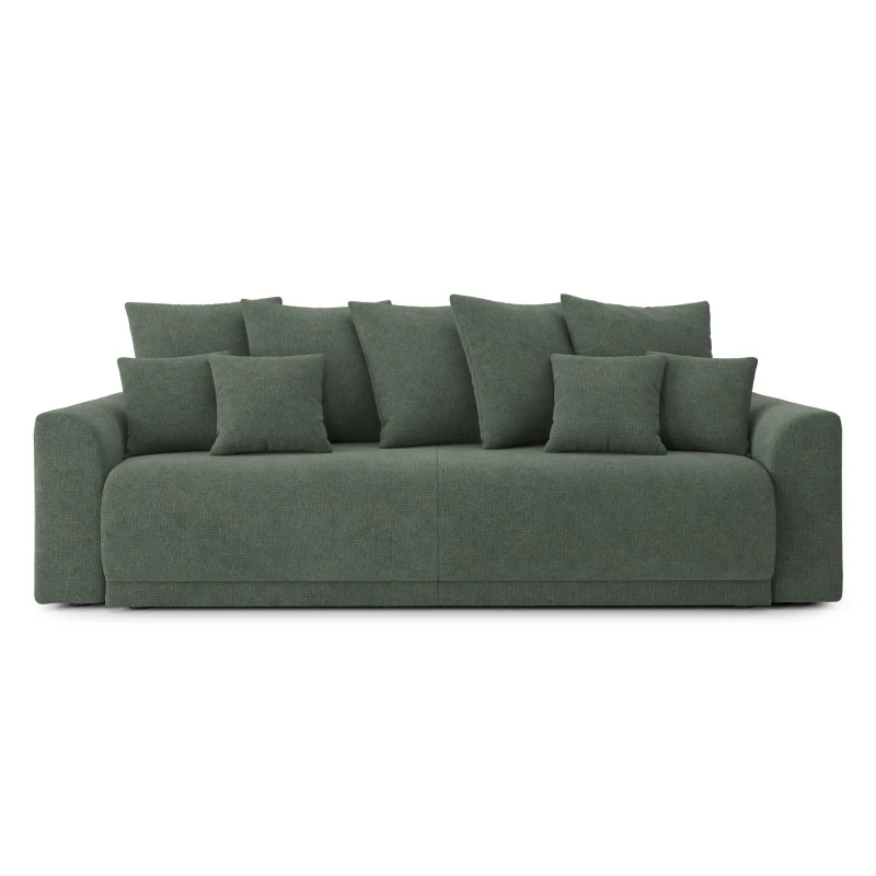 Canapé Droit NOVA Convertible Tissu Vert 3 Places 2 Canapé Droit NOVA Convertible Tissu Vert 3 Places – Image 2
