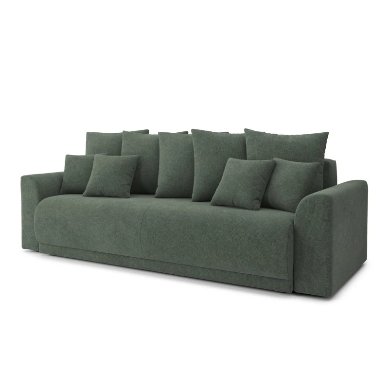 Canapé Droit NOVA Convertible Tissu Vert 3 Places 3 Canapé Droit NOVA Convertible Tissu Vert 3 Places – Image 3