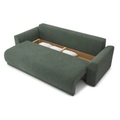 Canapé Droit NOVA Convertible Tissu Vert 3 Places 14 Canapé Droit NOVA Convertible Tissu Vert 3 Places -Maison Jardin Élégance canape droit nova convertible tissu vert 4
