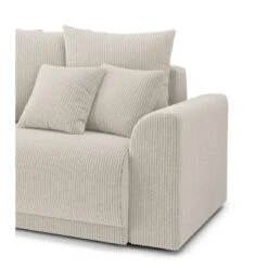 Canapé Droit NOVA Convertible Velours Cotêlé Beige 3 Places -Maison Jardin Élégance canape droit nova convertible velours cotele beige 6