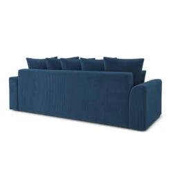 Canapé Droit NOVA Convertible Velours Cotêlé Bleu Cobalt 3 Places -Maison Jardin Élégance canape droit nova convertible velours cotele bleu cobalt 5