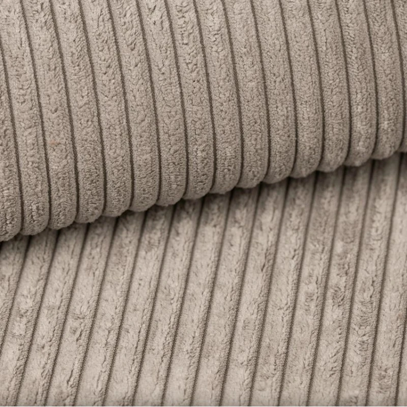 Canapé Droit NOVA Convertible Velours Cotêlé Grège 3 Places 8 Canapé Droit NOVA Convertible Velours Cotêlé Grège 3 Places – Image 8