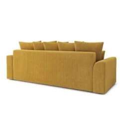 Canapé Droit NOVA Convertible Velours Cotêlé Jaune 3 Places 15 Canapé Droit NOVA Convertible Velours Cotêlé Jaune 3 Places -Maison Jardin Élégance canape droit nova convertible velours cotele jaune 5