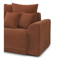 Canapé Droit NOVA Convertible Velours Cotêlé Terracotta 3 Places 16 Canapé Droit NOVA Convertible Velours Cotêlé Terracotta 3 Places -Maison Jardin Élégance canape droit nova convertible velours cotele terracotta 6