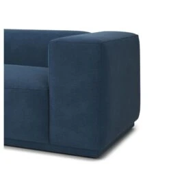 Canapé Droit SACHA Fixe Tissu Bleu 4 Places -Maison Jardin Élégance canape droit sacha fixe tissu bleu 4 places 4