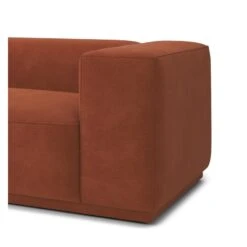 Canapé Droit SACHA Fixe Tissu Terracotta 4 Places 11 Canapé Droit SACHA Fixe Tissu Terracotta 4 Places -Maison Jardin Élégance canape droit sacha fixe tissu terracotta 4 places 4