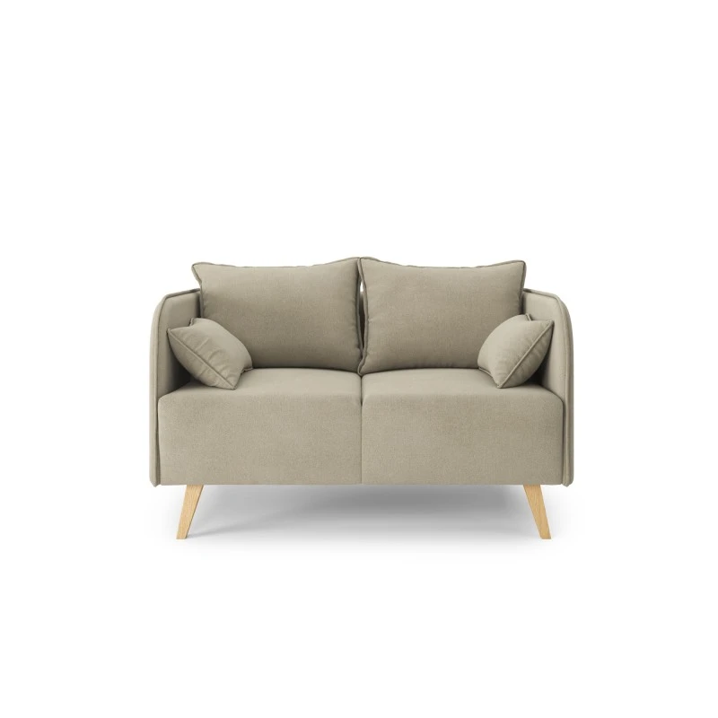 Canapé Droit SARAH Fixe Tissu Grège 2 Places 2 Canapé Droit SARAH Fixe Tissu Grège 2 Places – Image 2