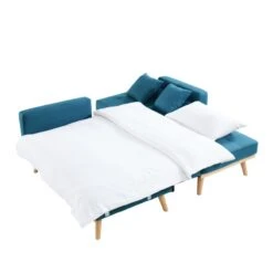 Canapé KELLY En Tissu Bleu Avec Angle Convertible 10 Canapé KELLY En Tissu Bleu Avec Angle Convertible -Maison Jardin Élégance canape kelly en tissu bleu avec angle convertible 3