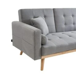 Canapé KELLY En Tissu Gris Avec Angle Convertible -Maison Jardin Élégance canape kelly tissu gris angle convertible 6