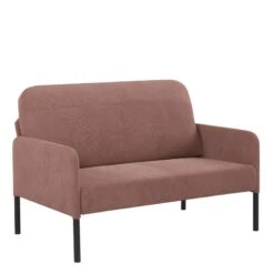 Canapé Droit LIAM En Velours Côtelé Rose Fixe -Maison Jardin Élégance canape liam velours cotele rose droit et fixe 2