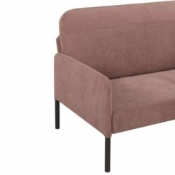 Canapé Droit LIAM En Velours Côtelé Rose Fixe -Maison Jardin Élégance canape liam velours cotele rose droit et fixe 4