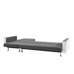 Canapé LUXURY XL Convertible Et Réversible PU Blanc Tissu Gris -Maison Jardin Élégance canape luxury xl convertible et reversible pu blanc tissu gris 8