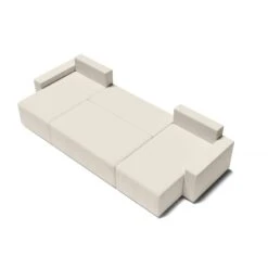 Canapé Panoramique ALMA Convertible Velours Côtelé Beige 6 Places 13 Canapé Panoramique ALMA Convertible Velours Côtelé Beige 6 Places -Maison Jardin Élégance canape panoramique alma convertible velours cotele beige 6 places 3