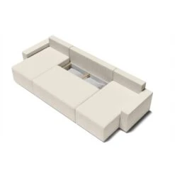 Canapé Panoramique ALMA Convertible Velours Côtelé Beige 6 Places 14 Canapé Panoramique ALMA Convertible Velours Côtelé Beige 6 Places -Maison Jardin Élégance canape panoramique alma convertible velours cotele beige 6 places 4